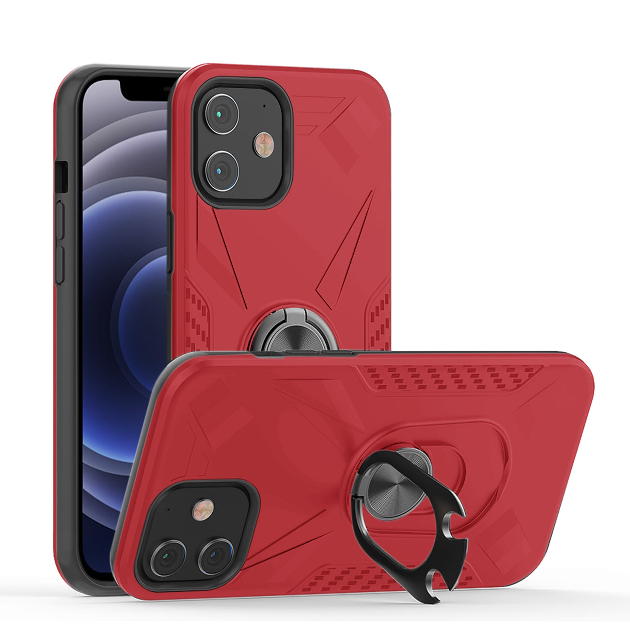 APPLE IPHONE 12 MINI Case with Ring Holder In Red